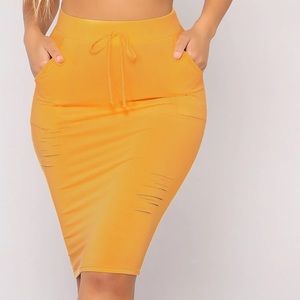 NWT Fashion Nova high waisted midi skirt